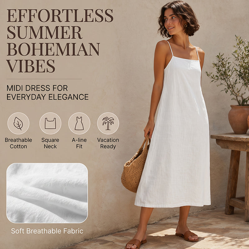 ✨ Women's Casual Solid Color Slip Dress👗